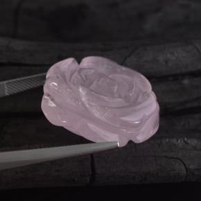 Quartzo rosa rosa natural 53,41ct, forma extravagante, translúcido