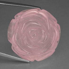 Quartzo rosa rosa natural 71,47ct, transparente, transparente/translúcido