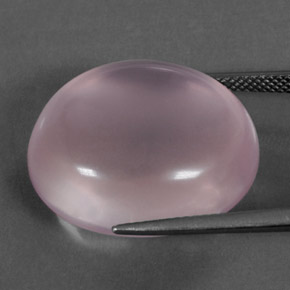 Quartzo rosa rosa natural 35,78ct, corte oval, transparente