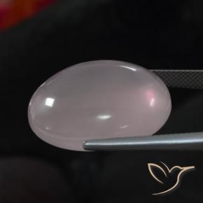 Quartzo Rosa Rosa Claro Rosa Natural 39.82ct, oval, Transparente