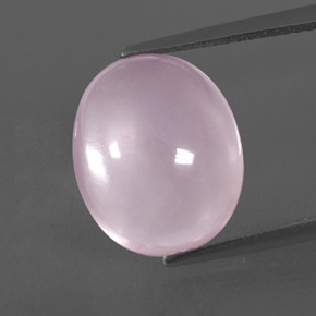 Quartzo rosa rosa natural 7,46ct, corte oval, transparente