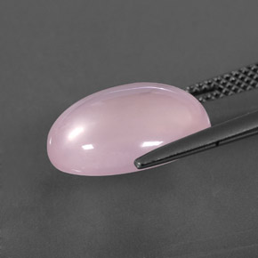 Quartzo rosa rosa natural 7,46ct, corte oval, transparente