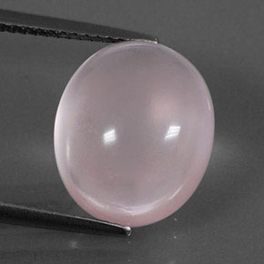 Quartzo rosa rosa natural 10,12ct, corte oval, transparente