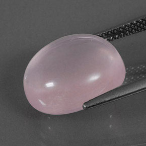 Quartzo rosa rosa natural 10,12ct, corte oval, transparente