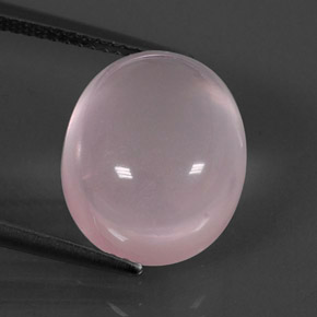 Quartzo rosa rosa natural 10,04ct, corte oval, transparente