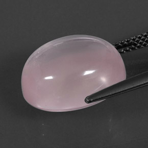 Quartzo rosa rosa natural 10,04ct, corte oval, transparente