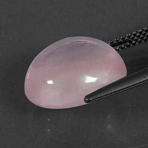 Quartzo rosa rosa natural 8,60ct, corte oval, transparente