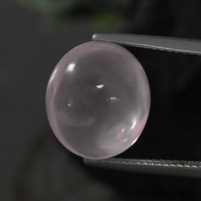 Quartzo rosa rosa natural 11,10ct, corte oval, transparente