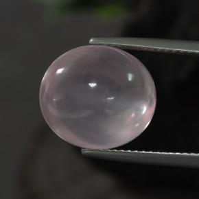 Quartzo rosa rosa natural 11,10ct, corte oval, transparente