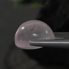 Quartzo rosa rosa natural 11,10ct, corte oval, transparente