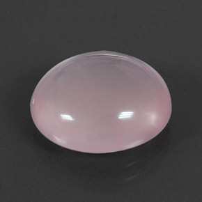 Quartzo rosa rosa natural 7,43ct, corte oval, transparente