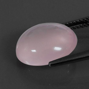 Quartzo rosa rosa natural 7,43ct, corte oval, transparente