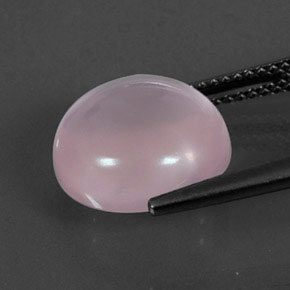 Quartzo Rosa Rosa Natural 7.32ct, Corte Redondo, Transparente