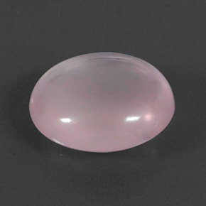 Quartzo rosa rosa natural 7,22ct, corte oval, transparente