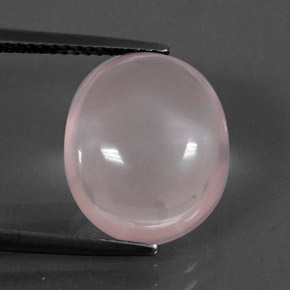 Quartzo rosa rosa natural 8,29ct, corte oval, transparente