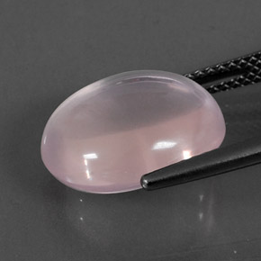 Quartzo rosa rosa natural 8,29ct, corte oval, transparente