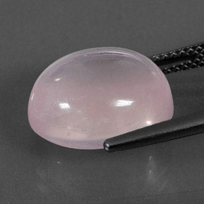 Quartzo rosa rosa natural 9,85ct, corte oval, transparente