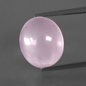 Quartzo rosa rosa natural 8,07ct, corte oval, transparente