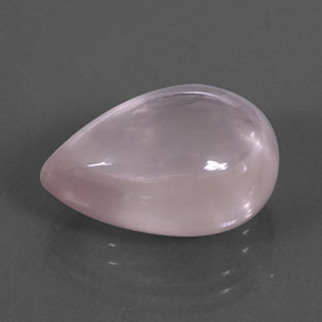 Quartzo rosa rosa natural 13,67ct, formato de pêra, transparente