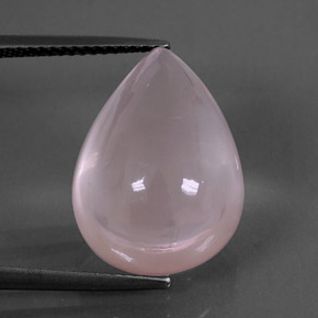 Quartzo rosa rosa natural 13,67ct, formato de pêra, transparente