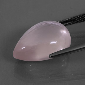 Quartzo rosa rosa natural 13,67ct, formato de pêra, transparente