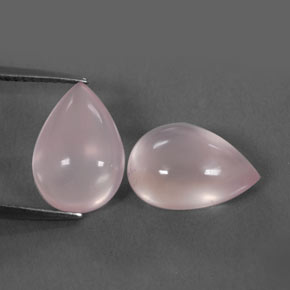 Pedras preciosas de quartzo rosa rosa natural de  ct, formato de pêra, transparente