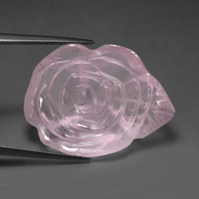 Quartzo rosa rosa natural 27,23ct, transparente, transparente/translúcido