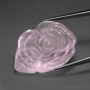 Quartzo rosa rosa natural 27,23ct, transparente, transparente/translúcido