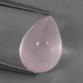 Quartzo rosa rosa natural 5,86ct, transparente, transparente/translúcido