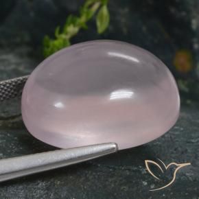 Quartzo Rosa Luz rosa Natural 36.82ct, oval, Transparente