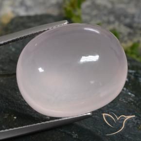 Quartzo Rosa Rosa bem claro Natural 40.38ct, oval, Transparente/Translúcido