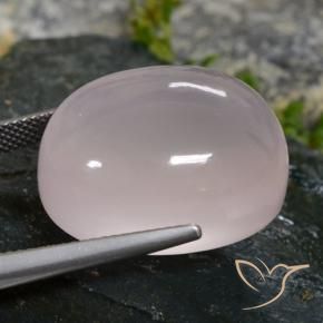 Quartzo Rosa Rosa bem claro Natural 40.38ct, oval, Transparente/Translúcido