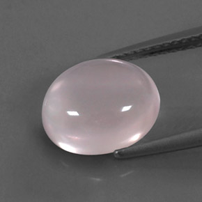 Quartzo rosa rosa natural 3,44ct, transparente, transparente/translúcido
