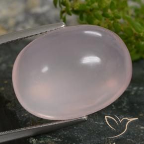 Quartzo Rosa Rosa Claro Rosa Natural 24.31ct, oval, Translúcido