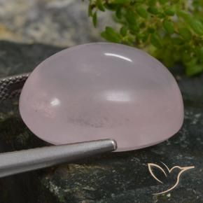 Quartzo Rosa Rosa Claro Rosa Natural 24.31ct, oval, Translúcido