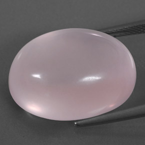 Quartzo rosa rosa natural 24,19ct, transparente, transparente/translúcido