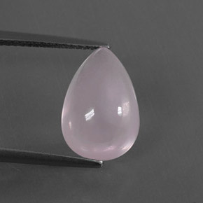 Quartzo rosa rosa natural 4,48ct, formato de pêra, transparente