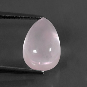Quartzo rosa rosa natural 5,74ct, formato de pêra, transparente