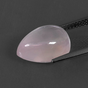 Quartzo rosa rosa natural 5,74ct, formato de pêra, transparente