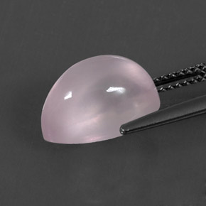 Quartzo rosa rosa natural 5,14ct, formato de pêra, transparente