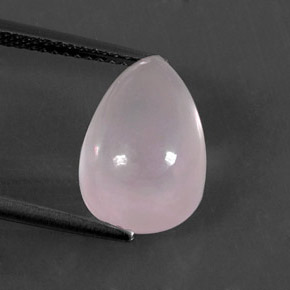 Quartzo rosa rosa natural 5,93ct, formato de pêra, transparente