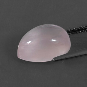 Quartzo rosa rosa natural 5,93ct, formato de pêra, transparente