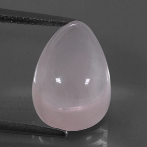 Quartzo rosa rosa natural 7,04ct, formato de pêra, transparente