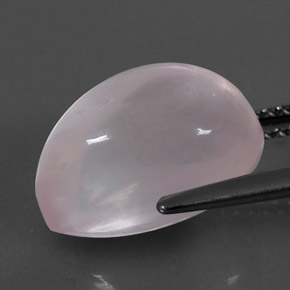 Quartzo rosa rosa natural 7,04ct, formato de pêra, transparente