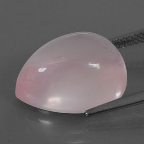 Quartzo rosa rosa natural 11,54ct, formato de pêra, transparente