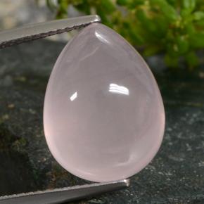 Quartzo rosa rosa natural 13,35ct, formato de pêra, translúcido