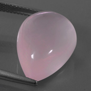 Quartzo rosa rosa natural 14,63ct, formato de pêra, transparente