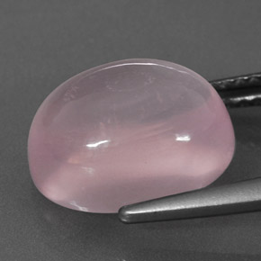 Quartzo rosa rosa natural 6,10ct, corte oval, transparente