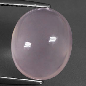 Quartzo rosa rosa natural 5,71ct, corte oval, transparente