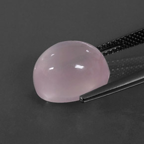 Quartzo rosa rosa natural 7,42ct, corte oval, transparente